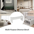 54 Boucle Bedroom Bench with Channel Tufted