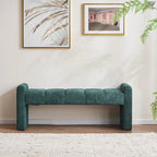 54 Boucle Bedroom Bench with Channel Tufted