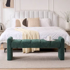 54 Boucle Bedroom Bench with Channel Tufted