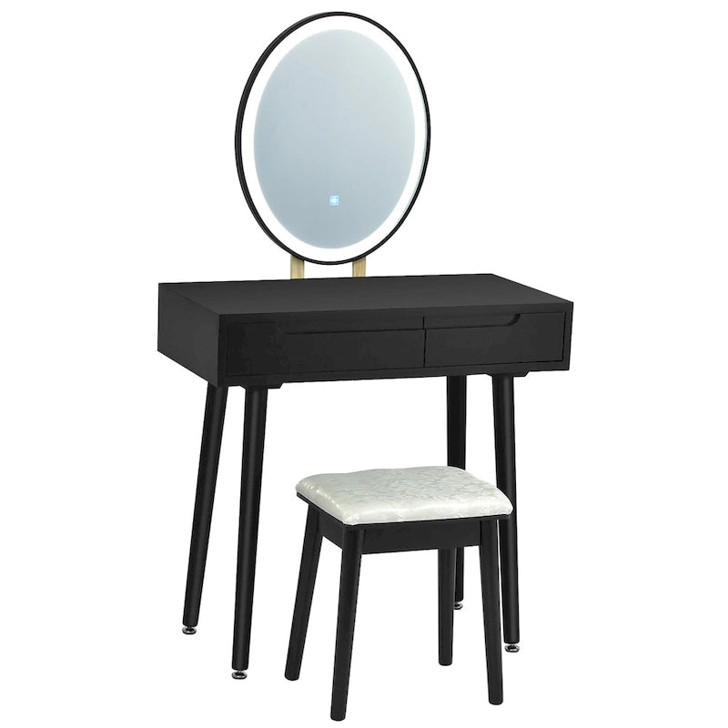 Costway Vanity Makeup Table Touch Screen 3 Lighting Modes Dressing - See Details