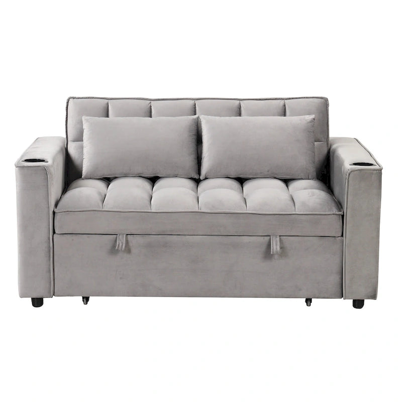 Roomfitters 58 4-1 Multi-functional Sofa Bed with Cup Holder and USB Port for Living Room or Apartments