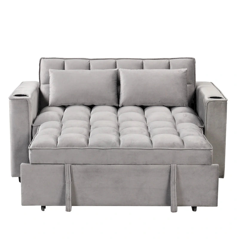 Roomfitters 58 4-1 Multi-functional Sofa Bed with Cup Holder and USB Port for Living Room or Apartments