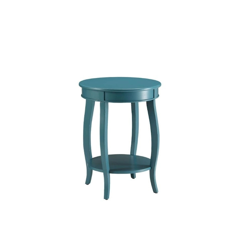Versatile 24-Inch Solid Wood Round End Table with Shelf Perfect for Bedroom or Living Room - 24 H x 18 W x 18 D