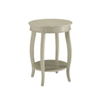 Versatile 24-Inch Solid Wood Round End Table with Shelf Perfect for Bedroom or Living Room - 24 H x 18 W x 18 D