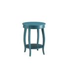 Versatile 24-Inch Solid Wood Round End Table with Shelf Perfect for Bedroom or Living Room - 24 H x 18 W x 18 D