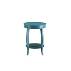 Versatile 24-Inch Solid Wood Round End Table with Shelf Perfect for Bedroom or Living Room - 24 H x 18 W x 18 D