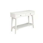 Solid Wood Console Table with Drawers and Floor Shelf - 42 L x 14 W x 33 H