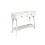 Solid Wood Console Table with Drawers and Floor Shelf - 42 L x 14 W x 33 H