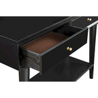 Solid Wood Console Table with Drawers and Floor Shelf - 42 L x 14 W x 33 H