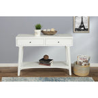 Solid Wood Console Table with Drawers and Floor Shelf - 42 L x 14 W x 33 H