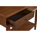 Solid Wood Console Table with Drawers and Floor Shelf - 42 L x 14 W x 33 H