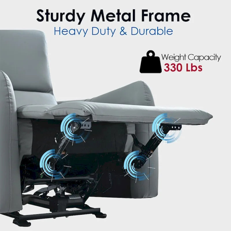 Power Recliner Chair Wall Hugger,Small Home Theater Seating with Lumbar Support,Single Recliner Sofa for Living Room