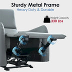 Power Recliner Chair Wall Hugger,Small Home Theater Seating with Lumbar Support,Single Recliner Sofa for Living Room