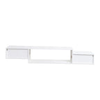 Modern Floating TV Stand with 3 Tier Shelves and 20 Color LEDs for Wall Mounted Home Theater and Office