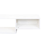 Modern Floating TV Stand with 3 Tier Shelves and 20 Color LEDs for Wall Mounted Home Theater and Office