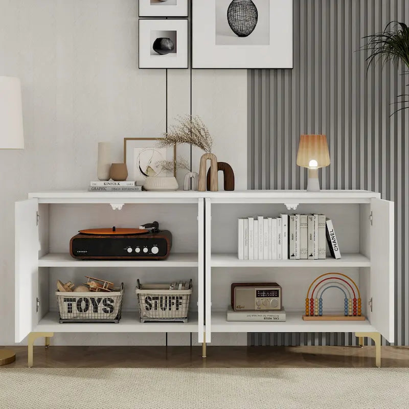 Four-Door Sideboard with Adjustable Shelves