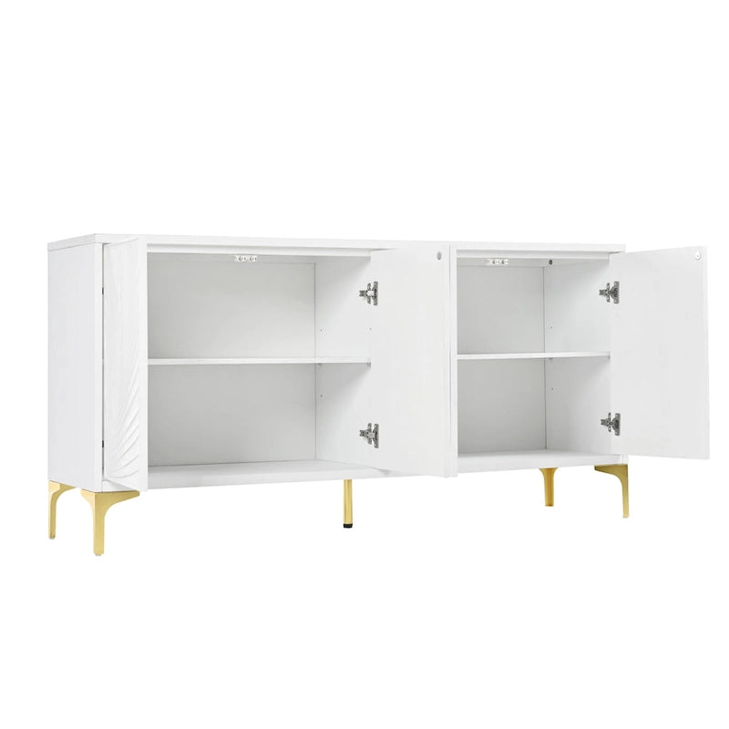 Four-Door Sideboard with Adjustable Shelves