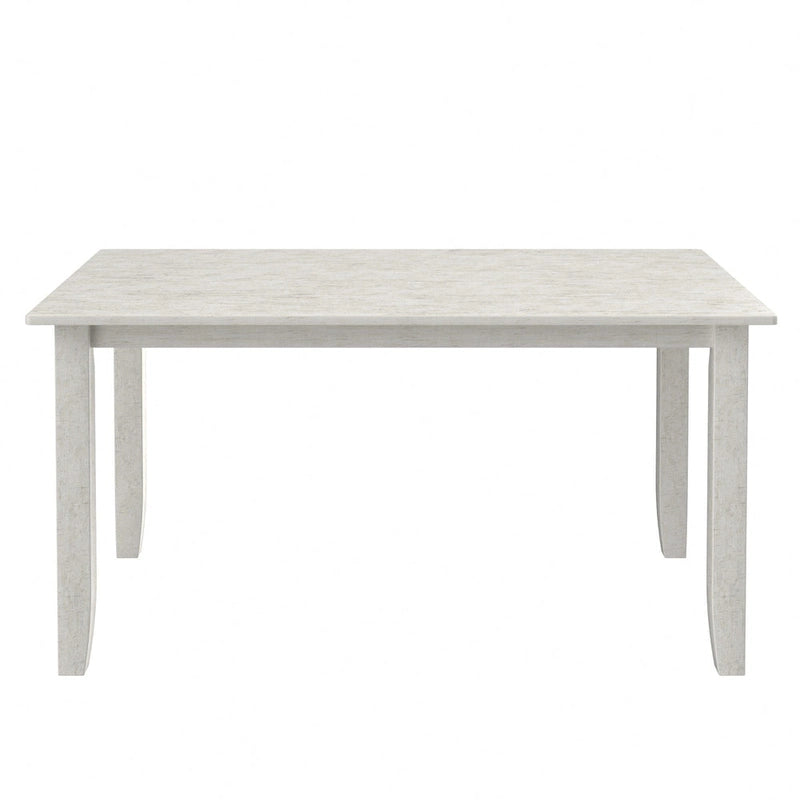 59 Inch Modern Wood Dining Table, Solid Wood Rectangular Dining Table for Kitchen