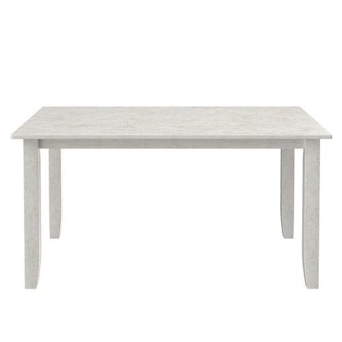 59 Inch Modern Wood Dining Table, Solid Wood Rectangular Dining Table for Kitchen