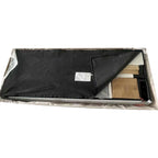 King Size Upholstered Platform Bed with Button Tufted Linen Fabric Headboard