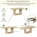 6-Piece Contemporary Dining Set with Pedestal Table & 4 Chairs