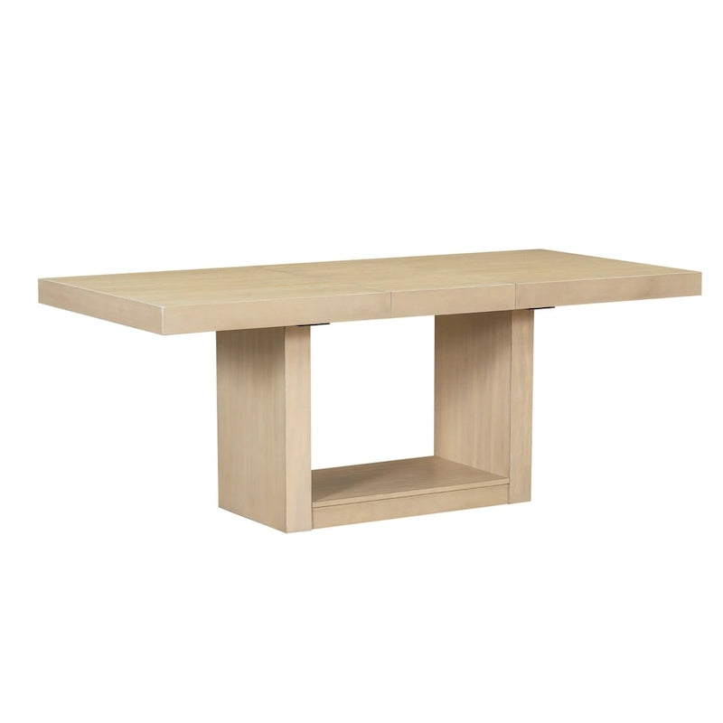 6-Piece Contemporary Dining Set with Pedestal Table & 4 Chairs
