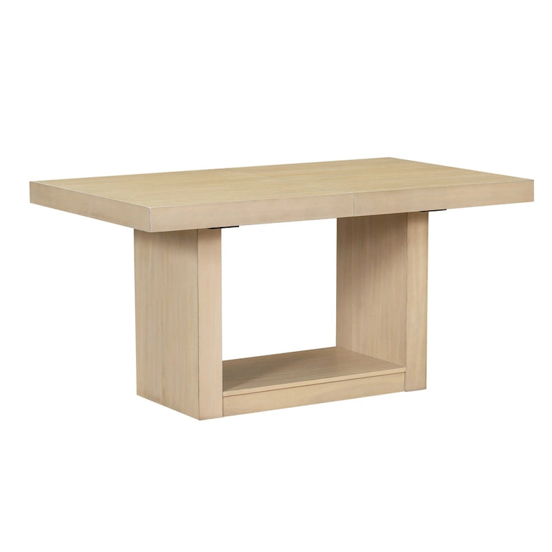 6-Piece Contemporary Dining Set with Pedestal Table & 4 Chairs