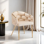 Modern 29.5 Velvet Arm Chairs with Gold Legs and Metal Frame for Living Room (Set of 2)