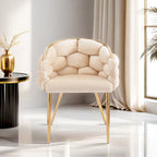 Modern 29.5 Velvet Arm Chairs with Gold Legs and Metal Frame for Living Room (Set of 2)