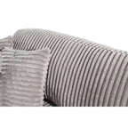 93.25 Corduroy Corner Sleeper Sofa with Deep Seat & 6 Pillows - Modern Convertible Sectional