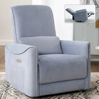 Brown Ergonomic Power Recliner with Swivel, Rocking, and USB Ports
