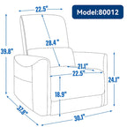 Brown Ergonomic Power Recliner with Swivel, Rocking, and USB Ports