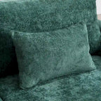 Green 68.9 Chenille 2-Seater Sofa with Detachable Cushions and Wooden Legs