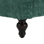 Green 68.9 Chenille 2-Seater Sofa with Detachable Cushions and Wooden Legs