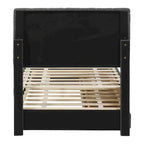 Twin Size Linen Upholstered Platform Bed Frame with Trundle & 3 Drawers