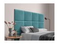 Meublori Upholstered Headboard in Quality Corduroy, Meubloriérieure composed of interchangeable self-adhesive panels, turquoise, 160 cm