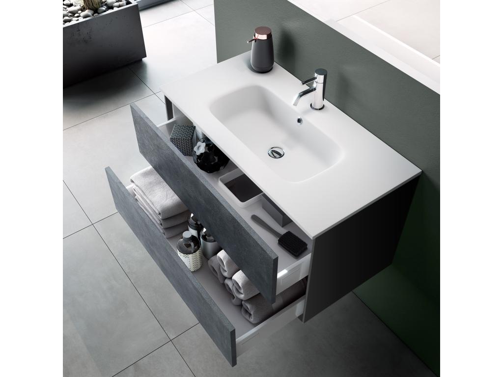 Laviecasa 4-piece bathroom set, blue stone, TNJO07020