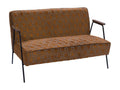 2-seater sofa in brown Meublori fabric - Meublori