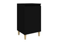 Black bedside table 40x35x70 engineered wood