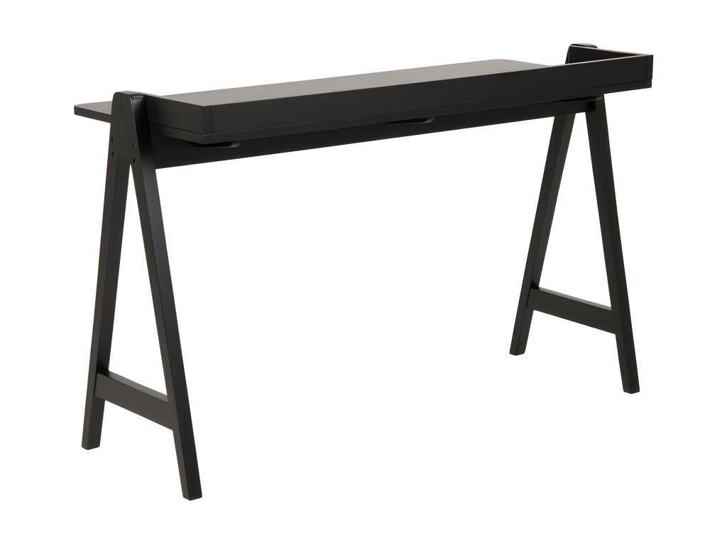 Meublori - Wooden Desk L127cm - Black