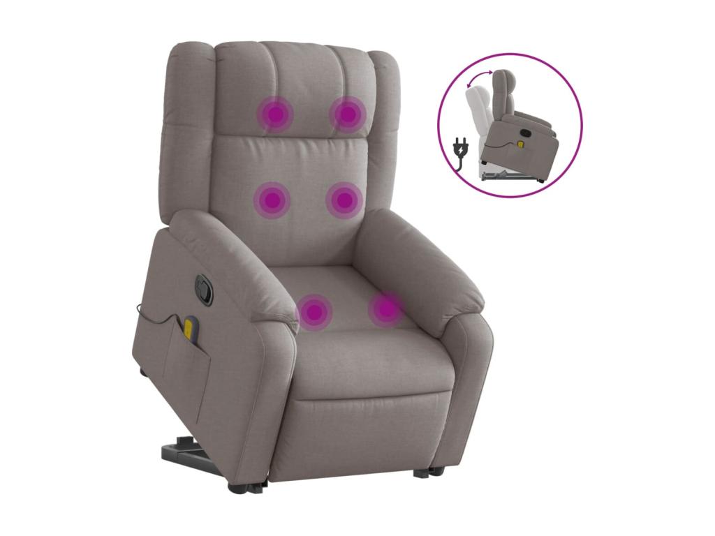 Meublori Fabric Reclining Massage Chair
