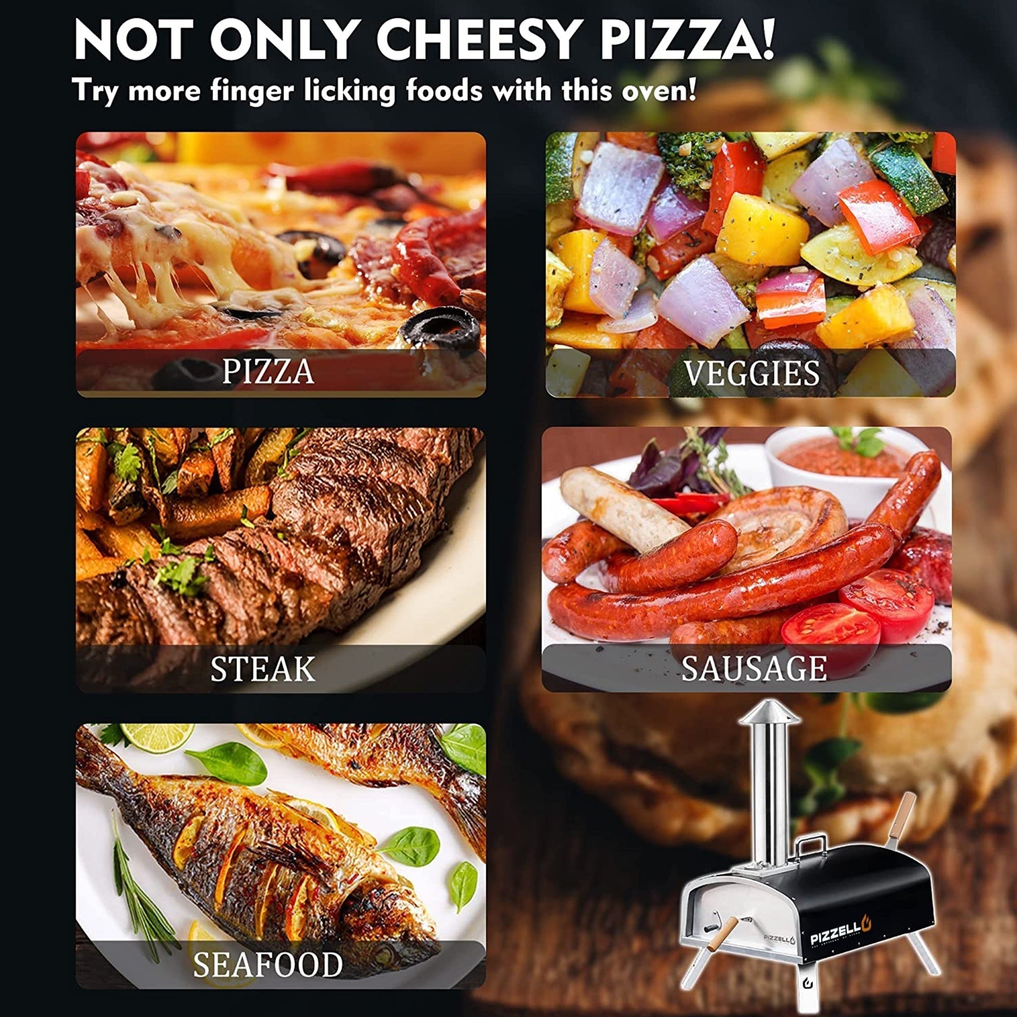 Outdoor Wood Fired Pizza Oven Portable Pizza Oven with Pizze Peel, Carry Bag - 16 inch