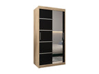 Meublori 2 Sliding Door Wardrobe 200/100/62 2 Doors Meublori/Black