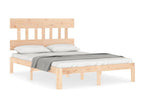 Bed frame with headboard 140x200 solid wood