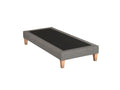 Grey upholstered decorative bed base - Meublori 100x190