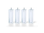 Meublori BEDDING - Set of 4 Square Plexiglas Bed Legs, 20cm High
