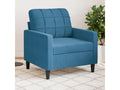 Blue Armchair 60 cm Velvet HIYN00970