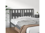 Grey Headboard 125.5x4x100 cm Solid Pine Wood