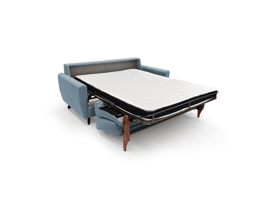 Laviecasa Convertible Sofa Bed in Soft Waterproof Fabric T02 188 cm Matte - 140x197 Pastel Blue JMFV34767