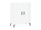 Glossy white sideboard, 69.5x34x90 cm, engineered wood